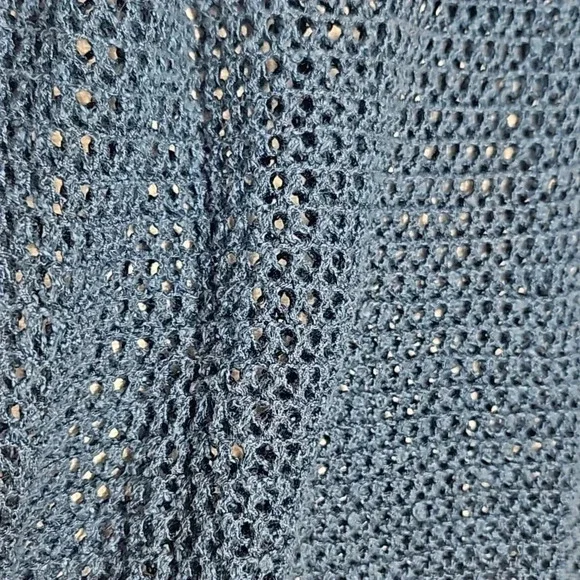 J. Jill Open Knit Sweater Teal Blue Linen Cotton Blend Women's Small - Picture 16 of 16
